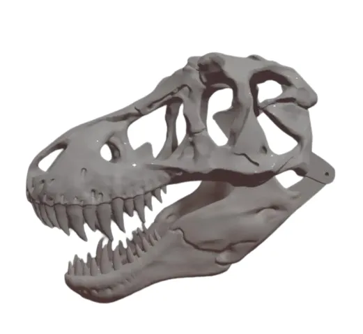 Maschera cranica di T-Rex con mascella mobile Modello 3D File STL