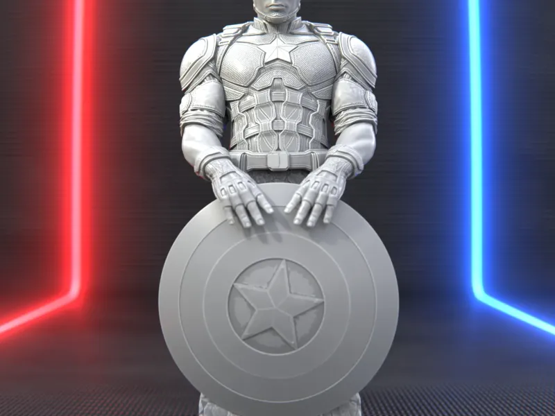 Captain America Bust Fan Art