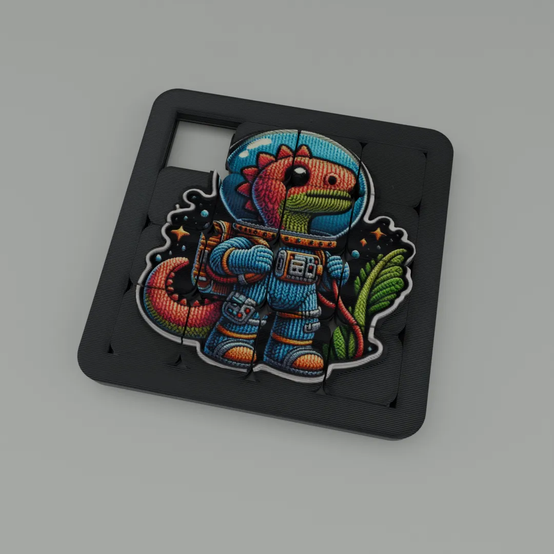 Astrodino the Tactile sliding puzzle in your poket
