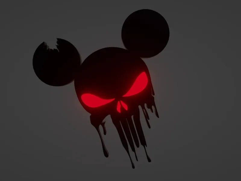 Punisher Skull Mickey Mouse - keychain