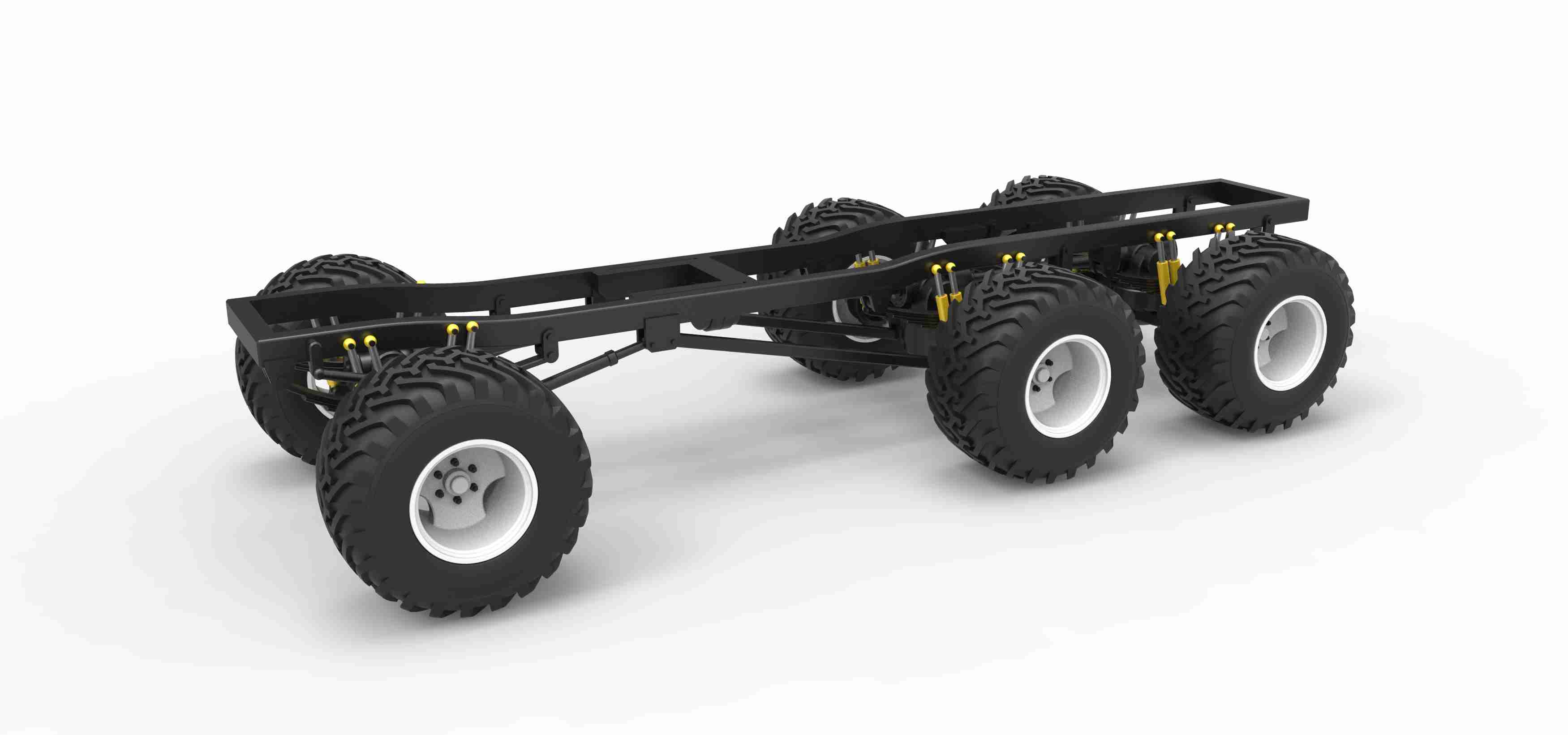 Chassis of 6x6 Monster Truck Version 1 Scale 1:25 | 3D modeller indir ...