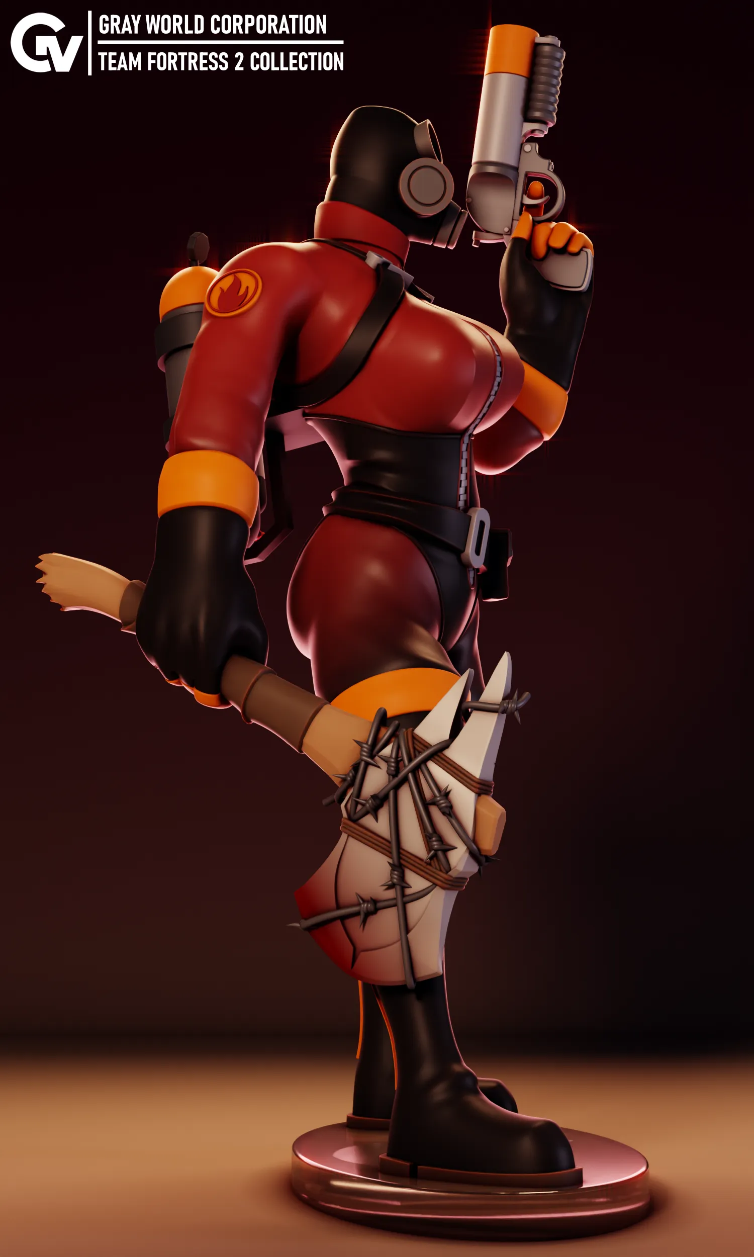Pyro Tf2 Merch Characters & Creatures STL Download - Fem Pyro | Team Fortress 2by Gray ...