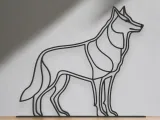 Wolf Line Art - Desktop Line Art-0
