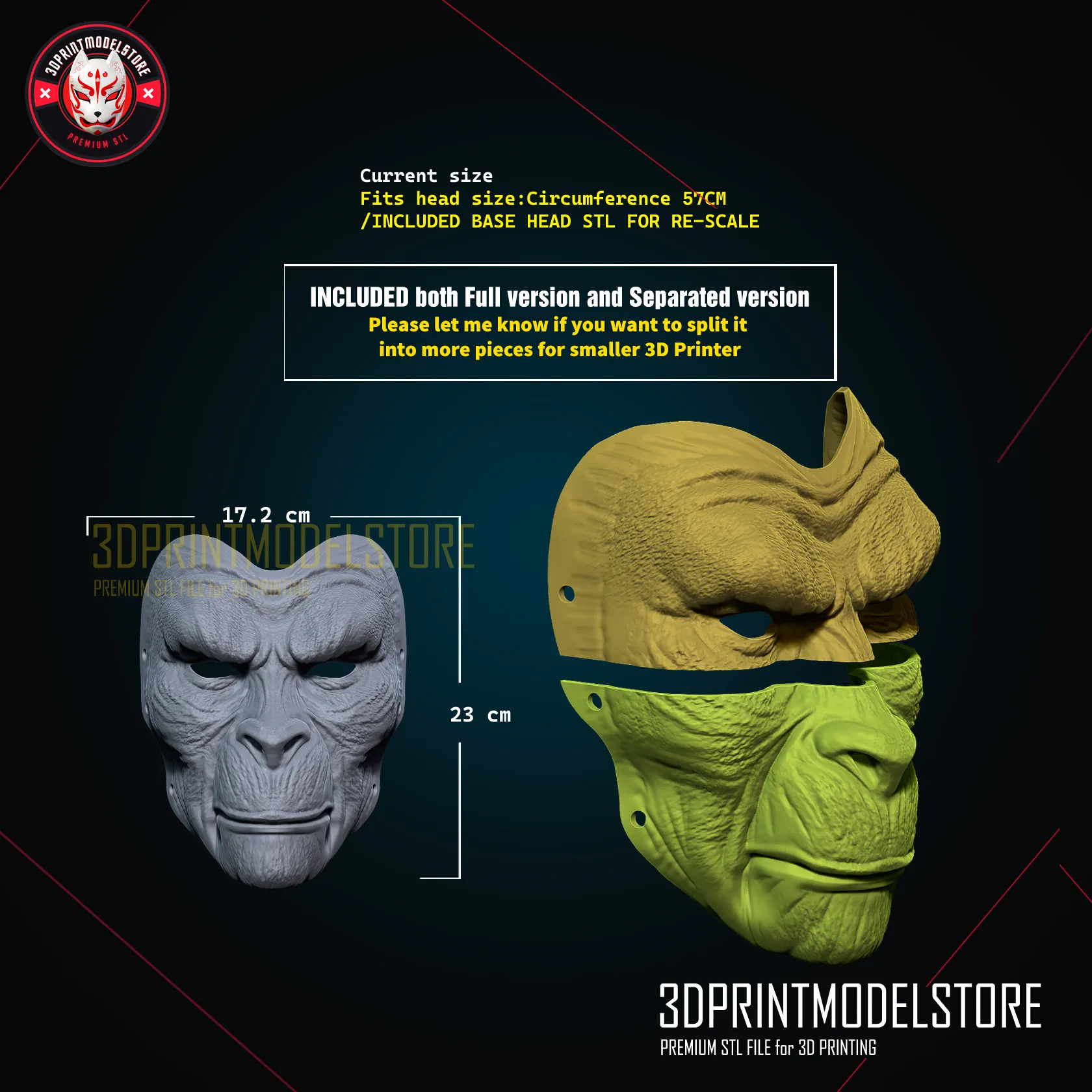 Original Planet der Affen Caesar Maske für Cosplay