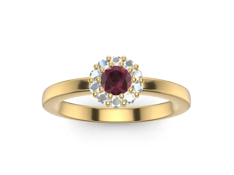 3 MM Brilliant Cluster Engagement Ring