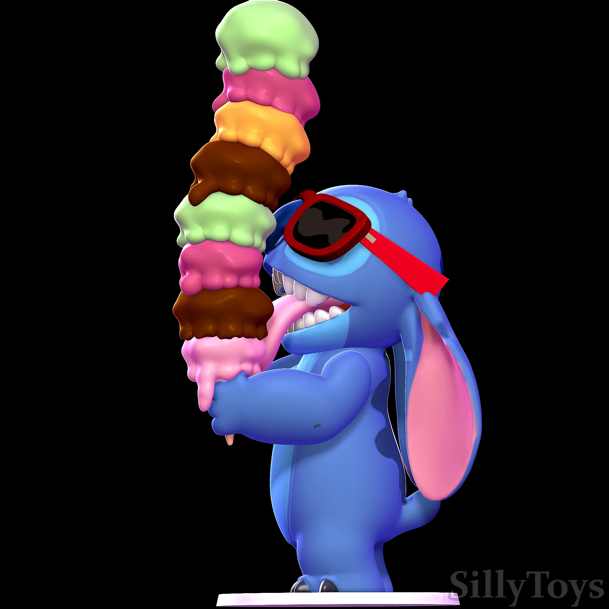 Stitch with Ice Cream - Lilo and Stitch