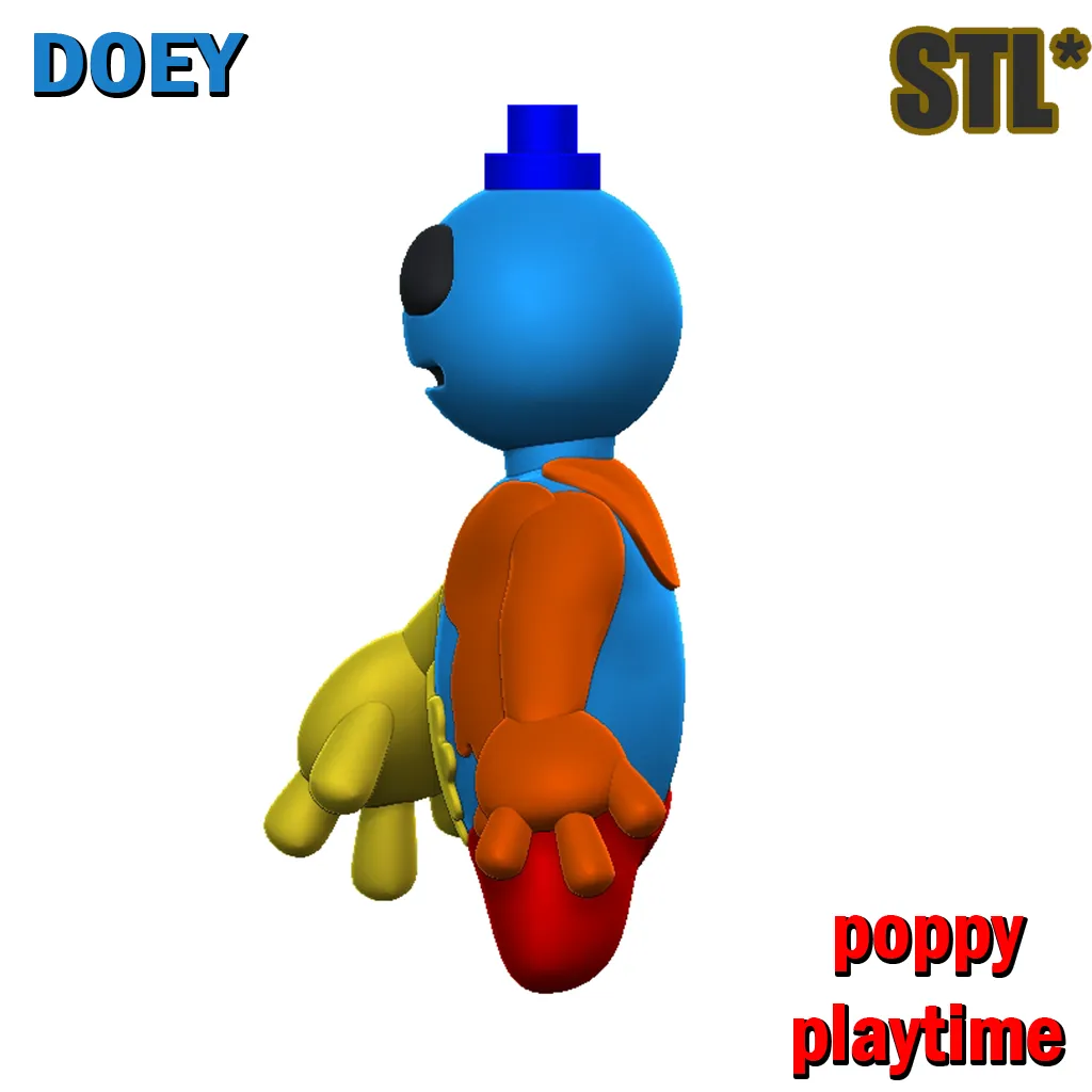 Poppy Playtime Chapter 4 Doey STL 3D Model Character Fanart