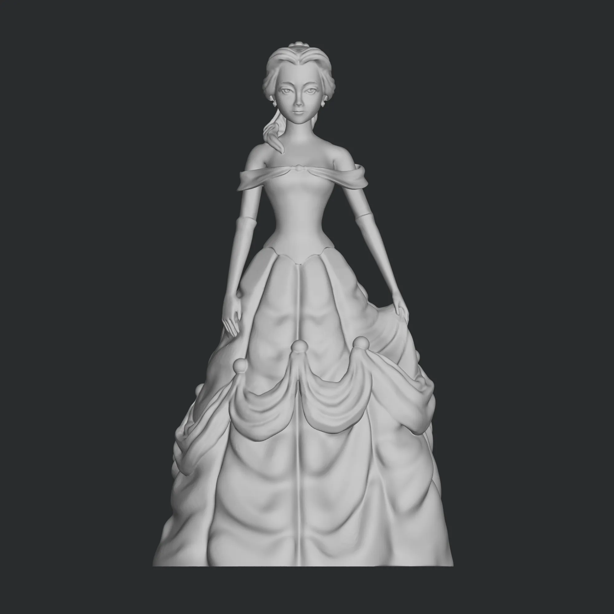Princesa Belle archivo stl impresión 3d, archivo de impresión 3d