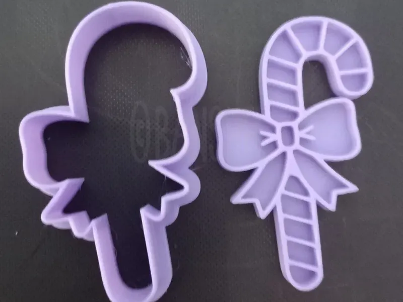 Christmas Candy cane cookie cutter and stamp