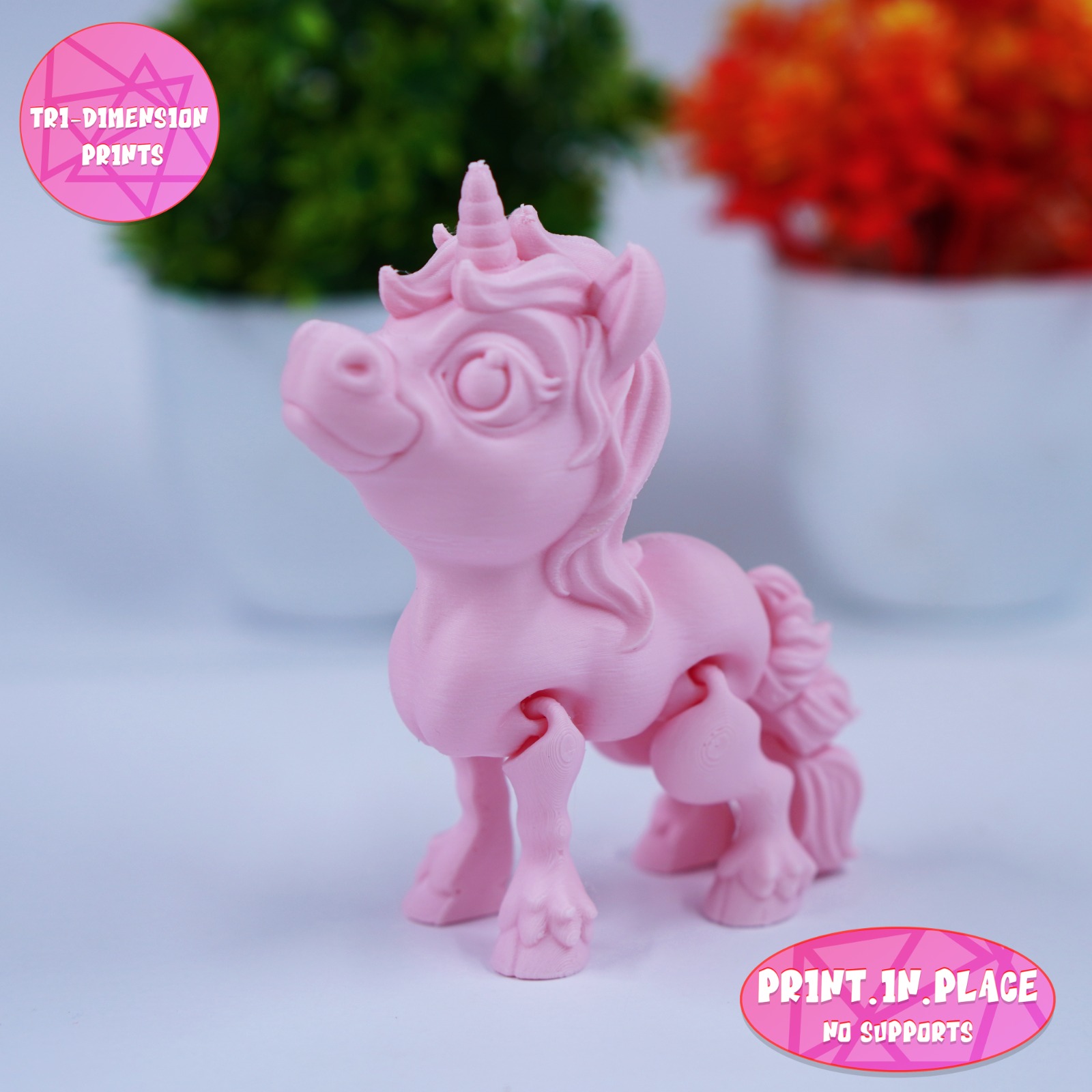 PRINT IN PLACE CUTE FLEXI PONY UNICORN | 3D модели скачать | Creality Cloud