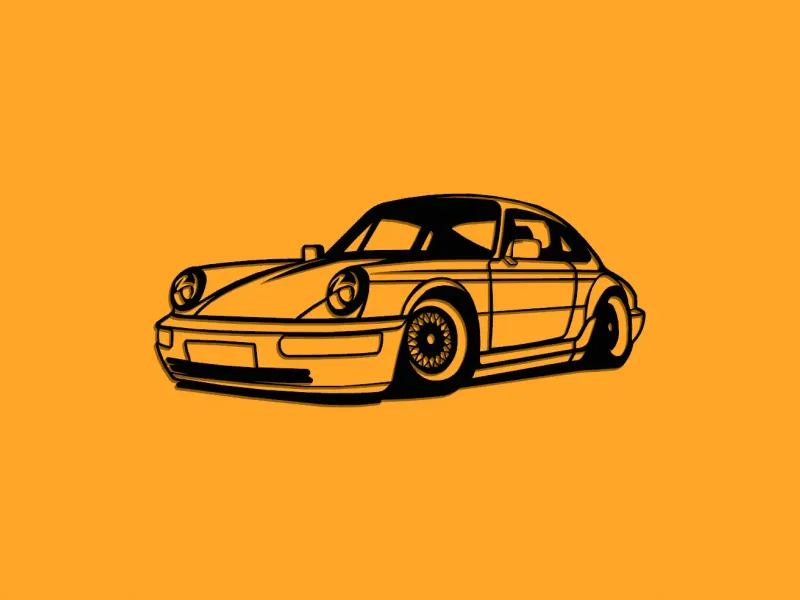 Porsche 964 wallhang