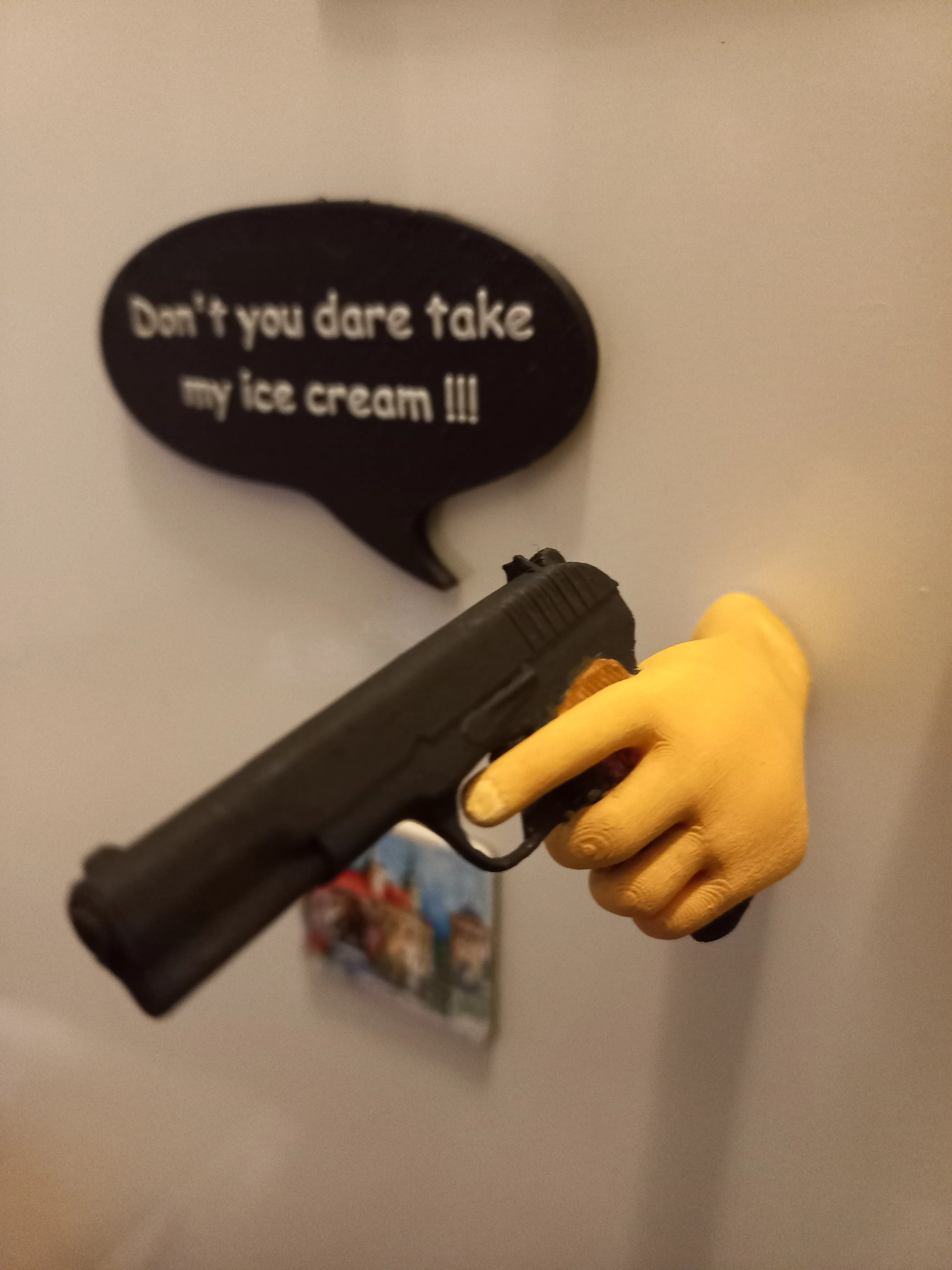 Hand with gun magnet