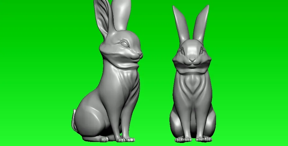 Cute bunny - statue - 3D print