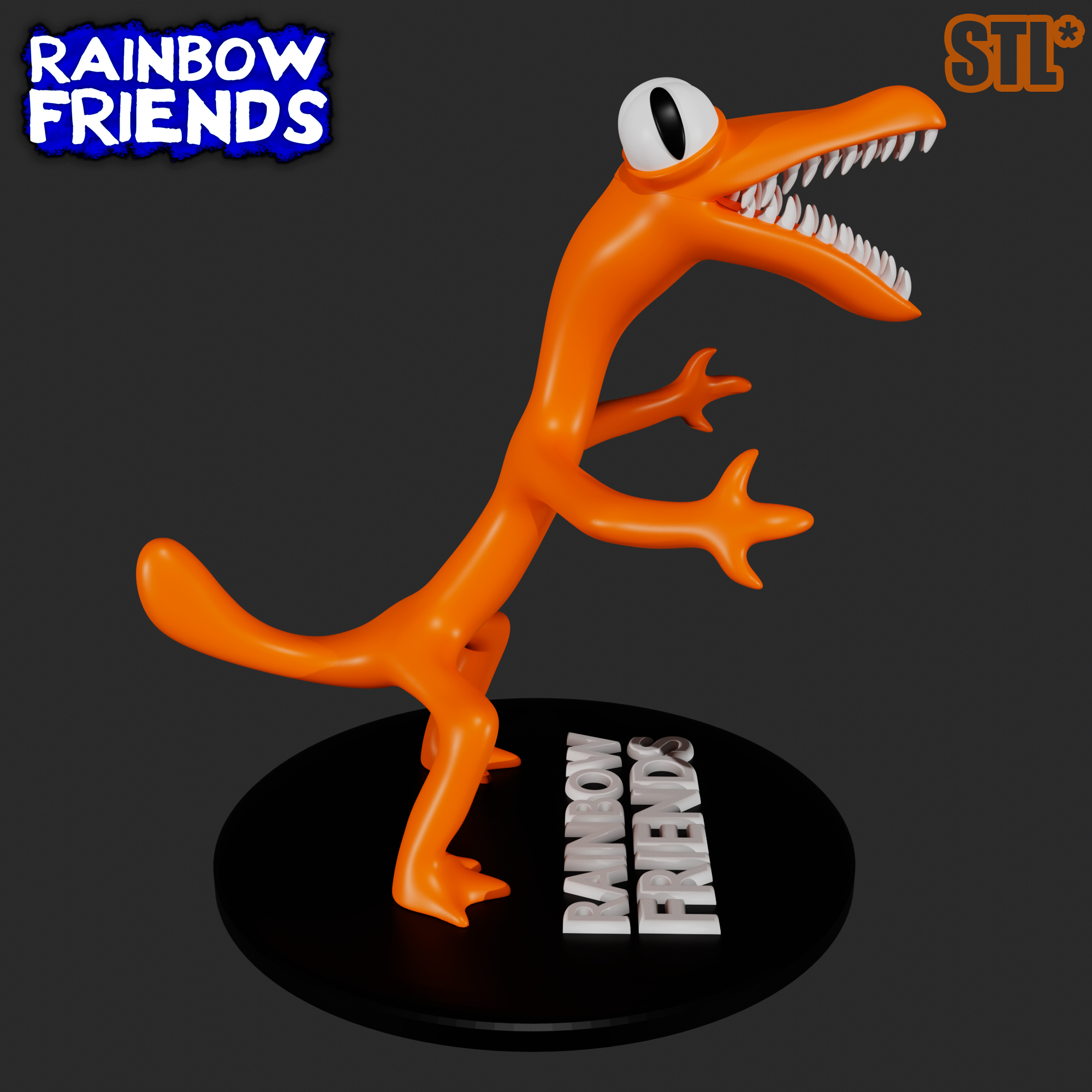 ORANGE FROM RAINBOW FRIENDS ROBLOX, 3D FAN ART, 3D models download