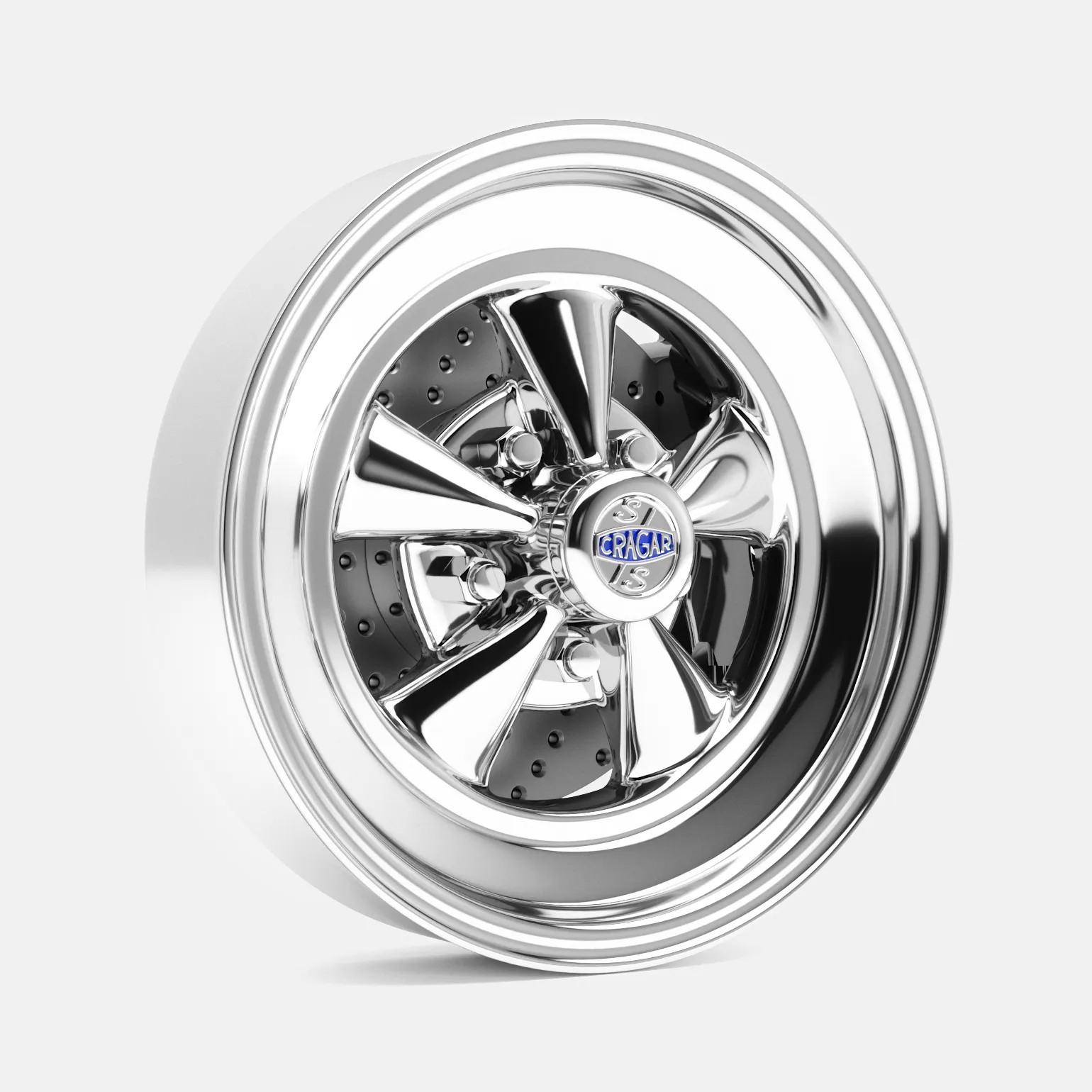 Vector Crager Rims Vehicles & Machinery STL Download - 15x4 Cragar SS Wheel and Brakeby ...