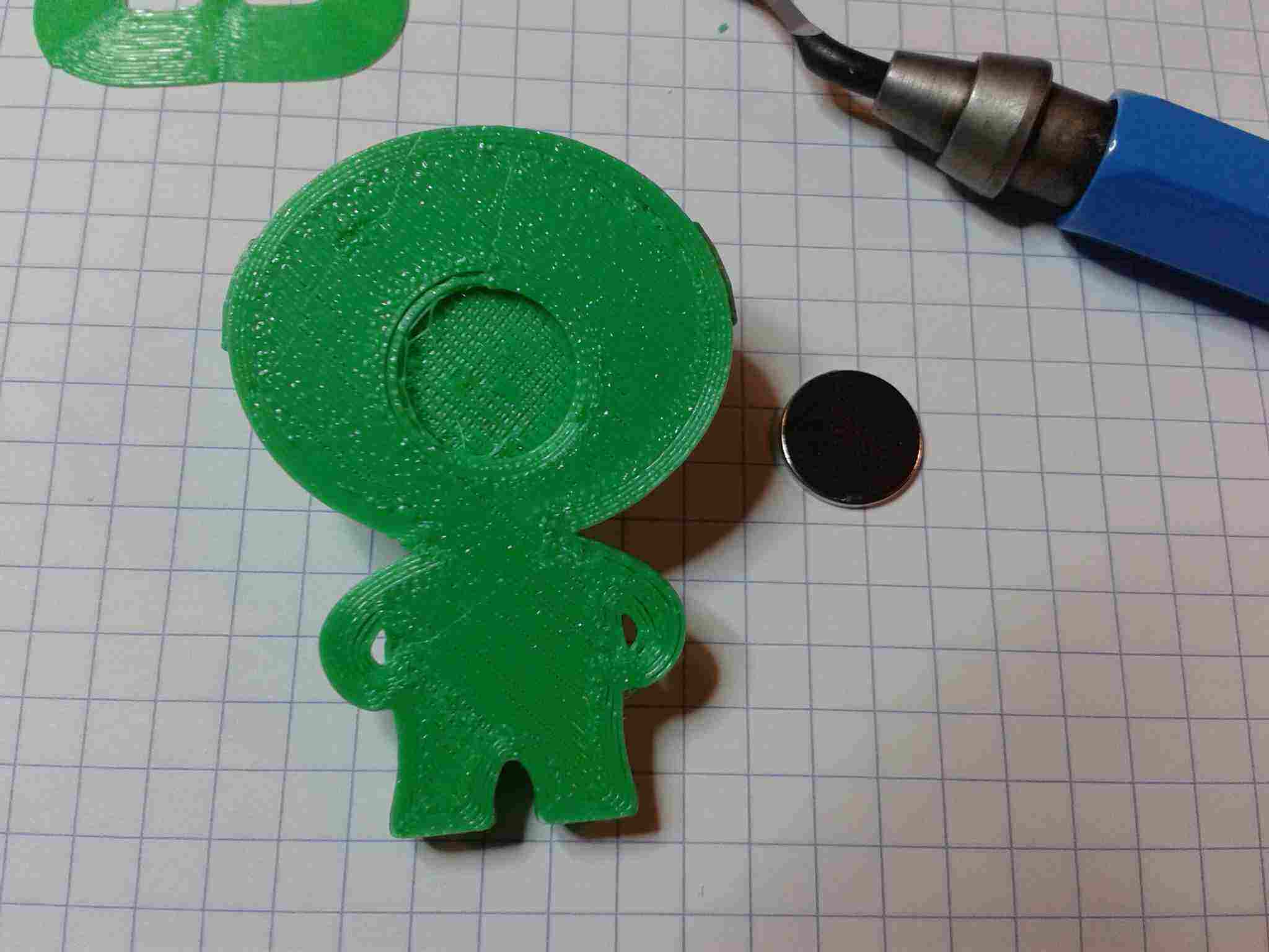 Fridge magnet Cuva (Creality Mascot) remix (neodim Ø12x1mm)