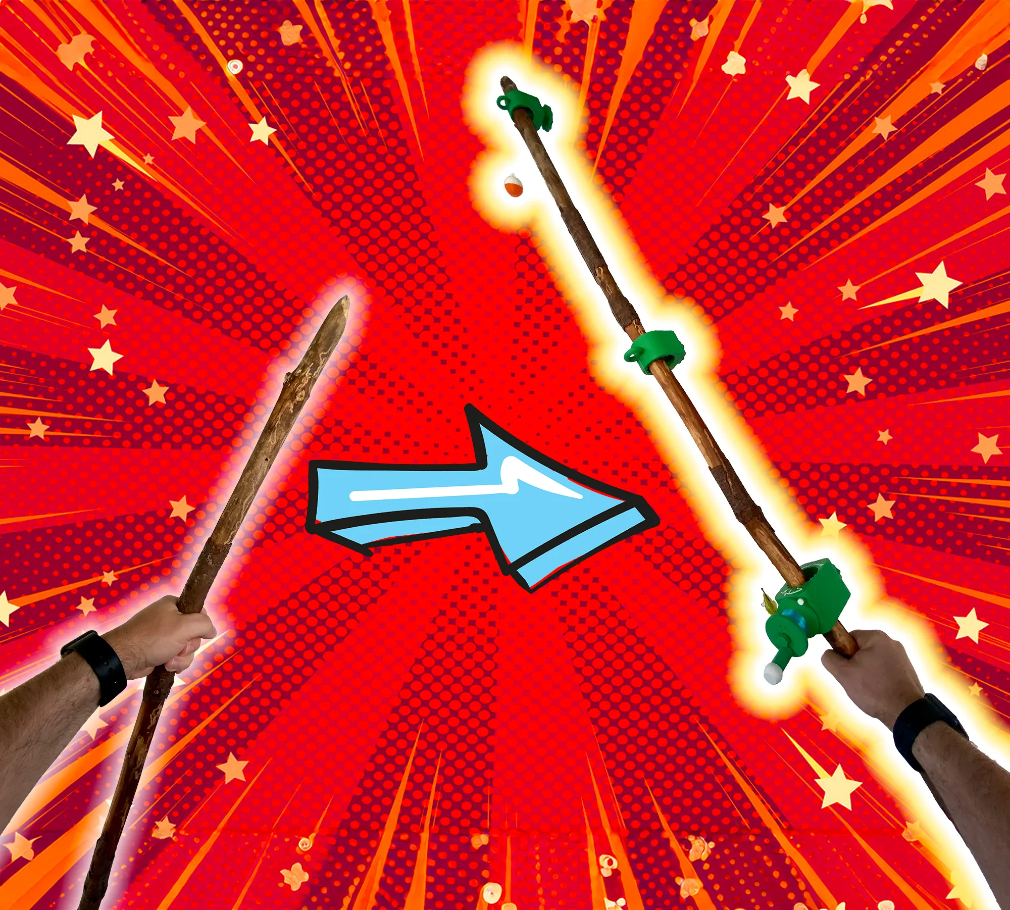 Branch Caster V1 – Turn Any Branch Into a Fishing Rod!
