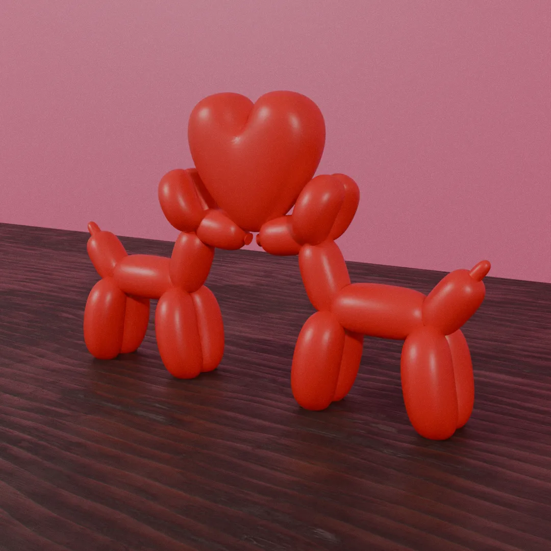 loving balloon dogs