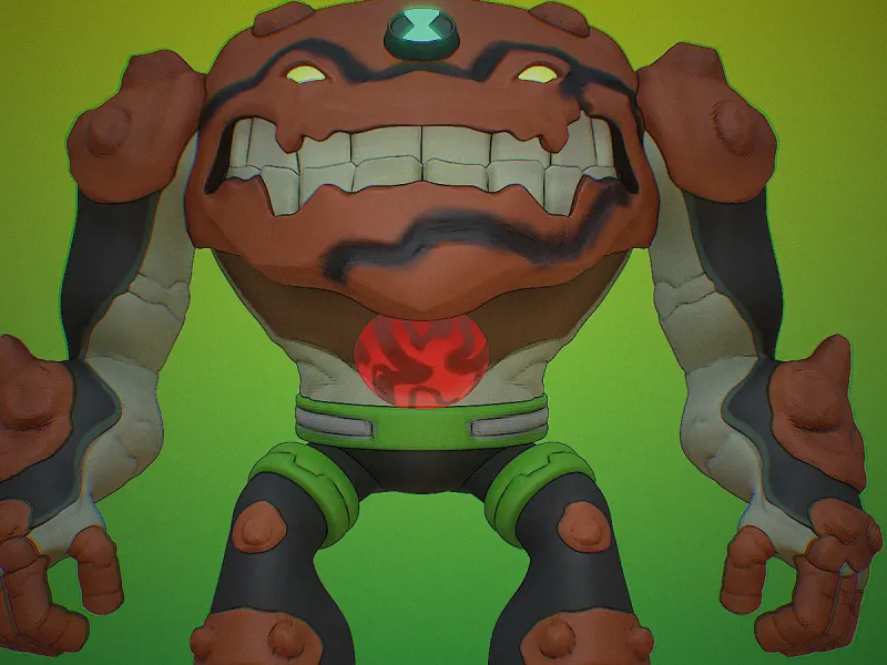 Gravattack 3D Model - Ben 10 Character