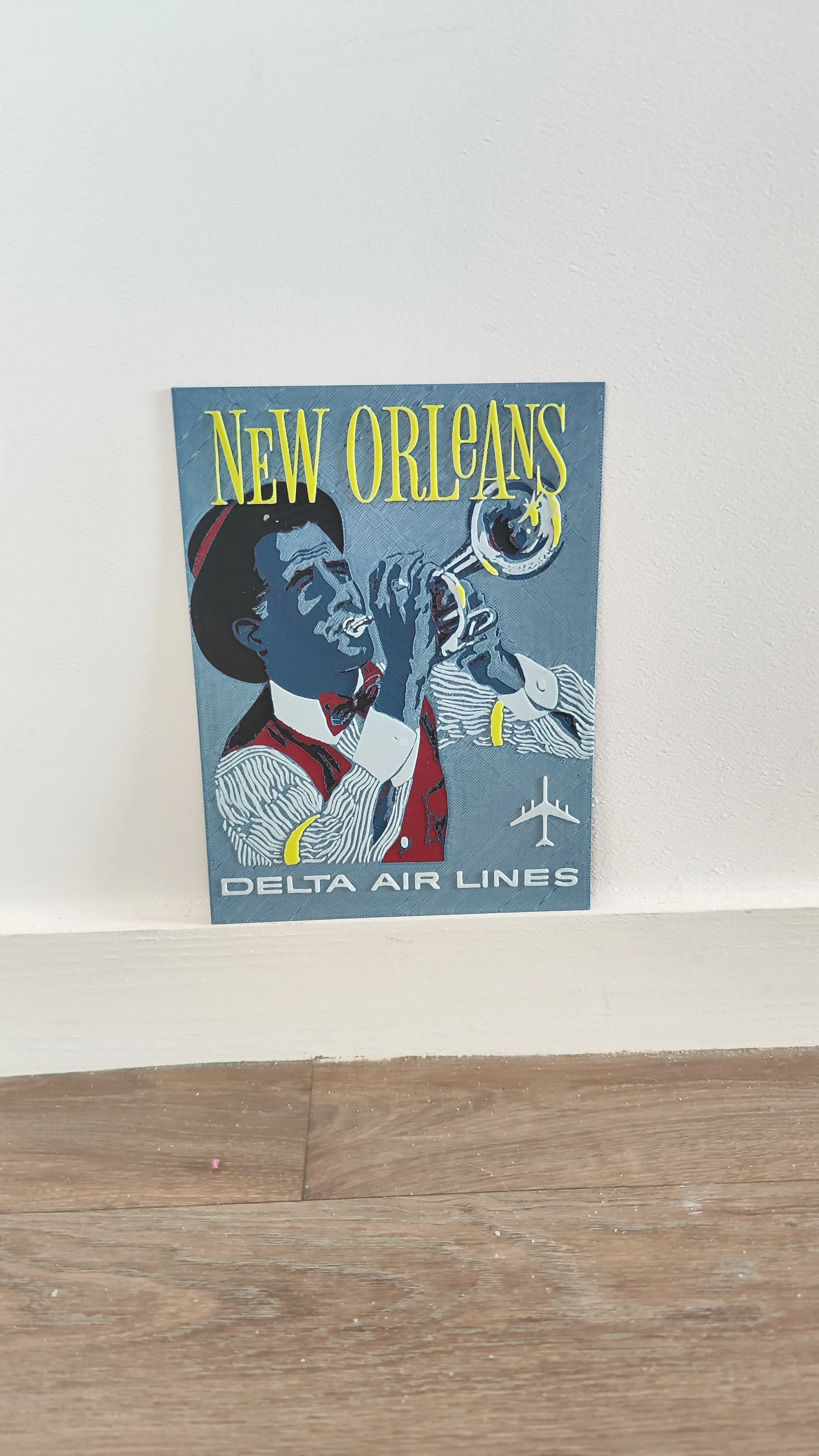 Vintage delta airlines poster for New Orleans - Hueforge