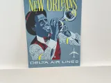 Vintage delta airlines poster for New Orleans - Hueforge-2