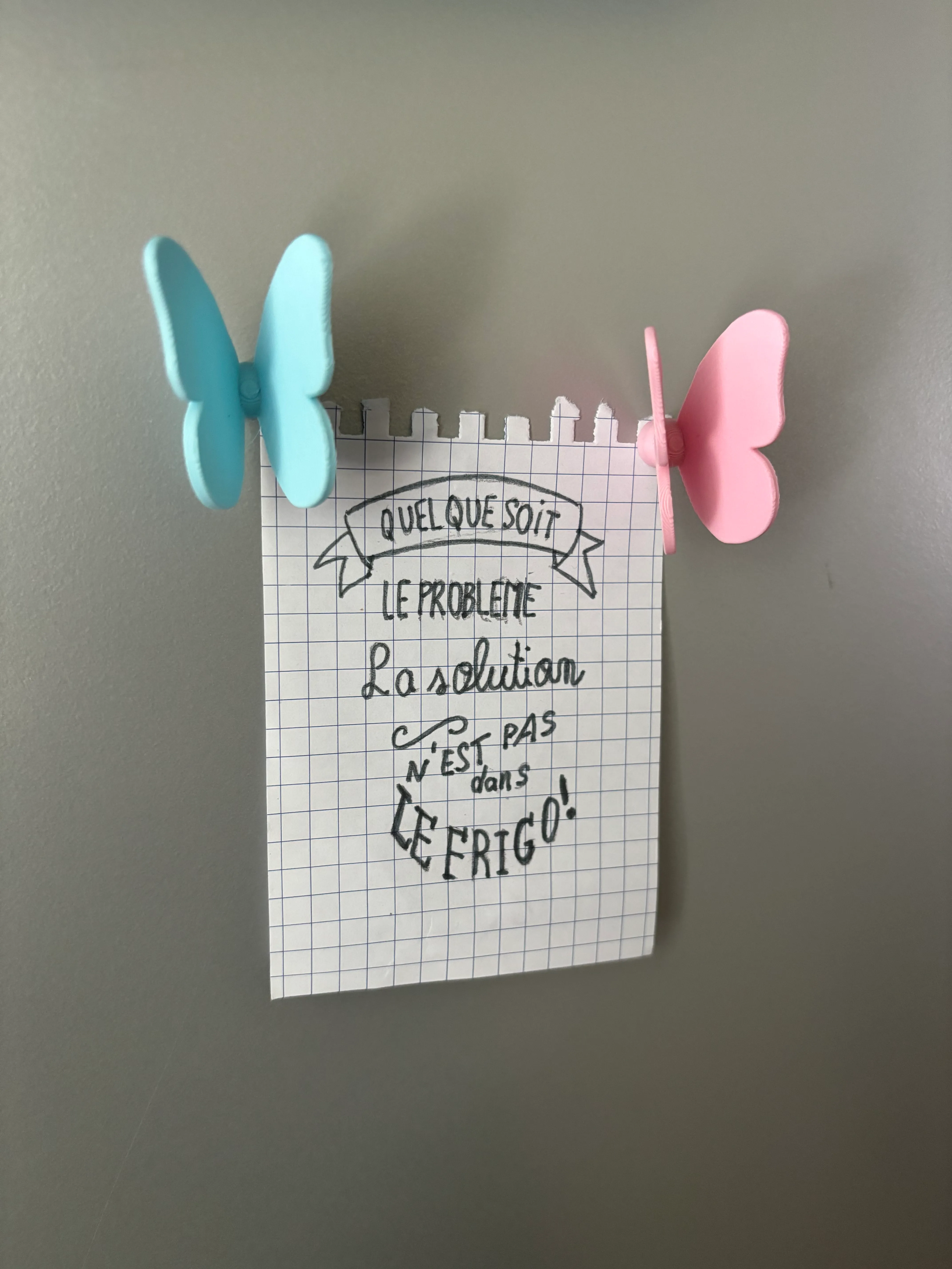 imán nevera mariposa