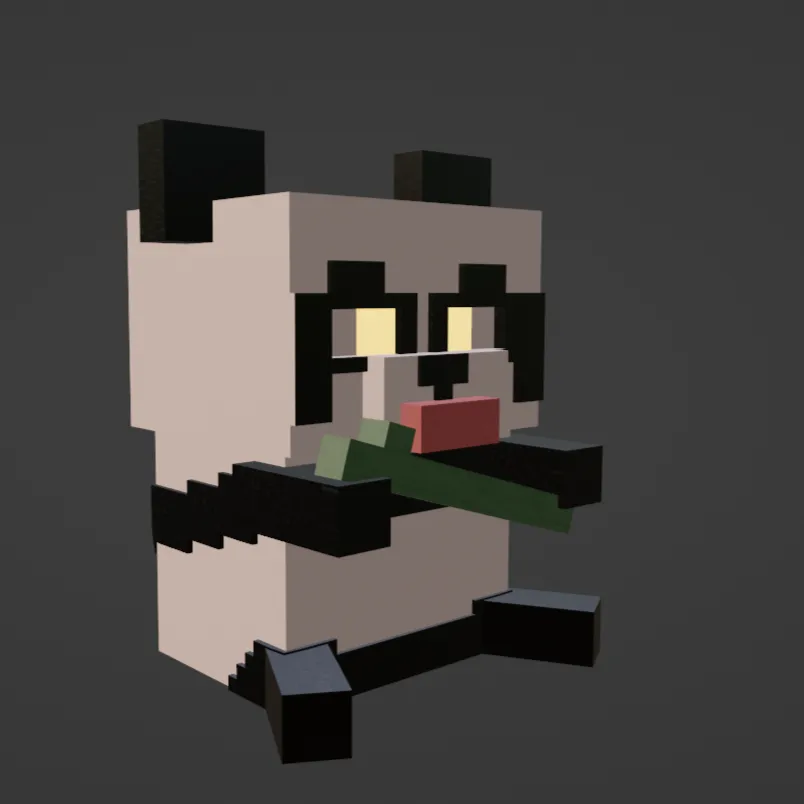 cute minecraft panda