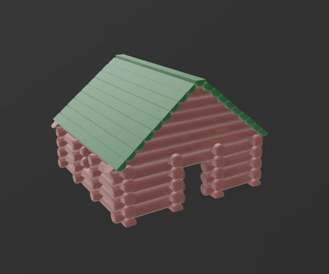 Lincoln log  style cabin v1