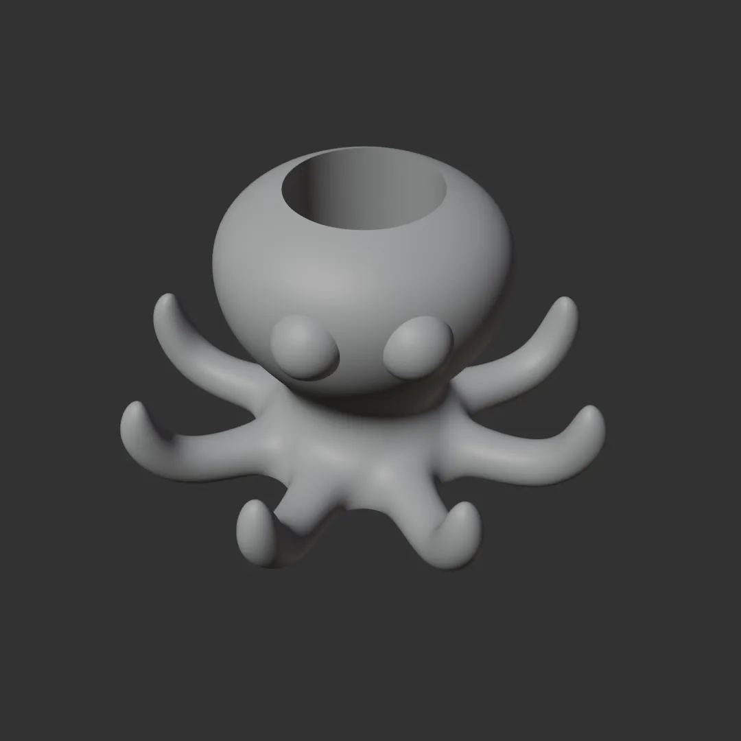 Octopus pencil holder