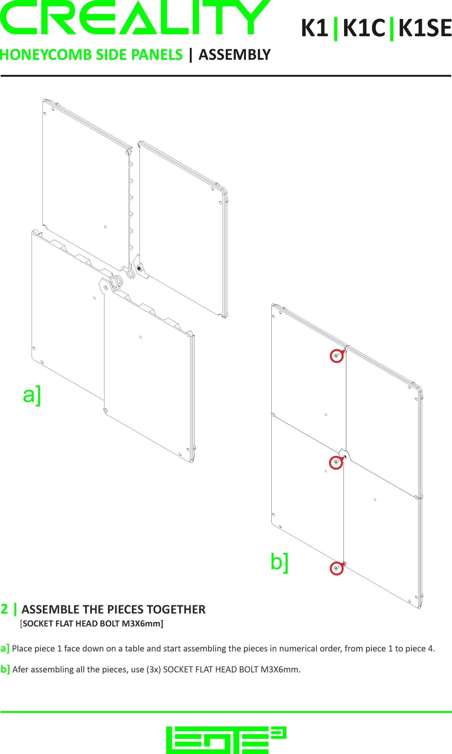 CREALITY K1|K1C|K1SE - SIDE PANELS WITHOUT LOGO