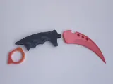 Karambit knife, 2 parts, no AMS, Counter-Strike.-1