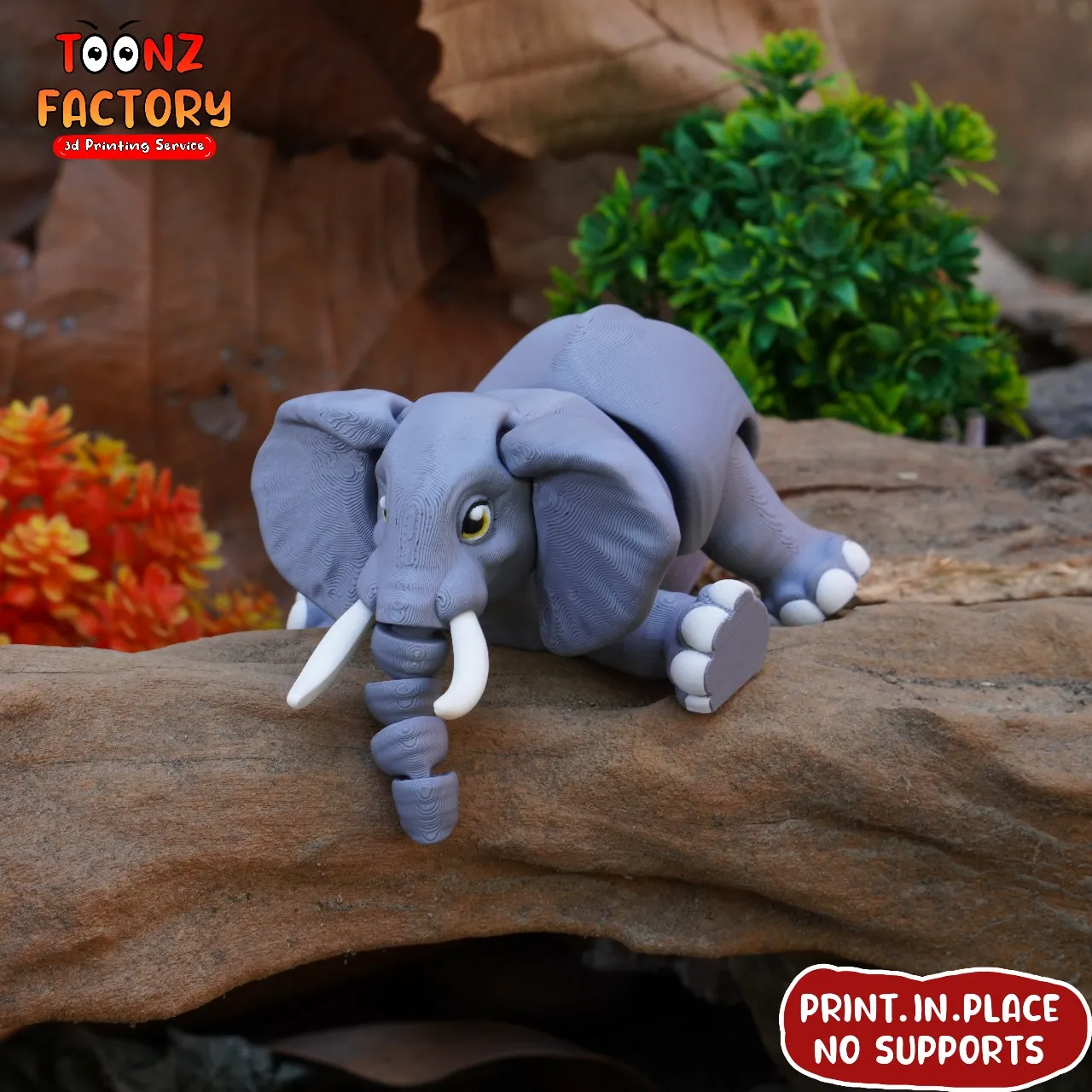 PRINT IN PLACE CUTE FLEXI ELEPHANT