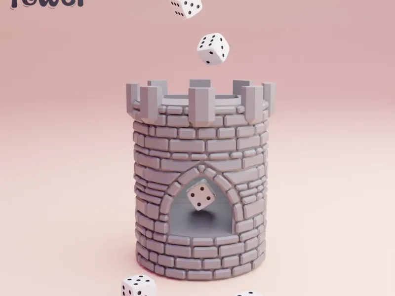 dice tower castle toy fun idea for board games