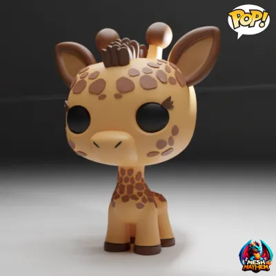 Funko Pop Cute Giraffe by Mesh Mayhem