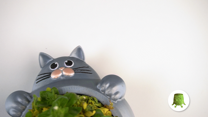 Chunky Cat Plant Pot