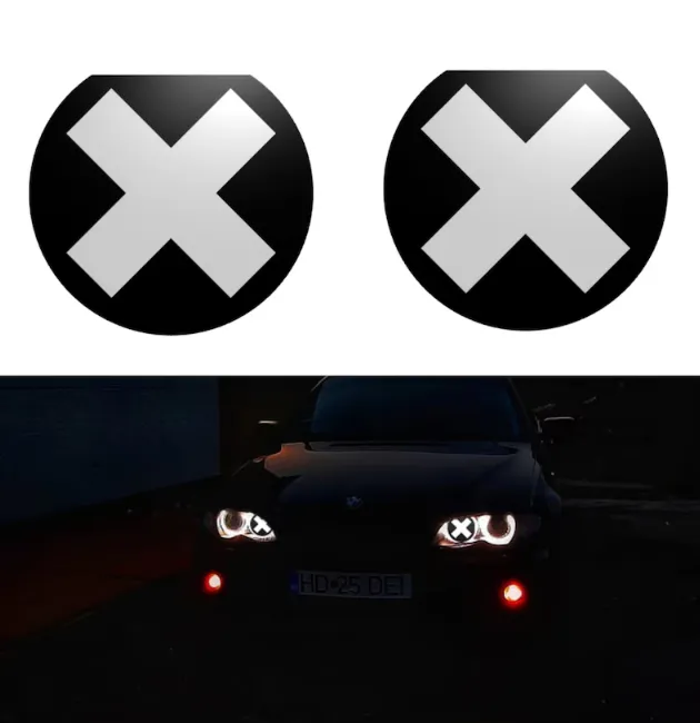 BMW Série 3 (E46) 2 Pcs Décoration de phares nid d'abeille n