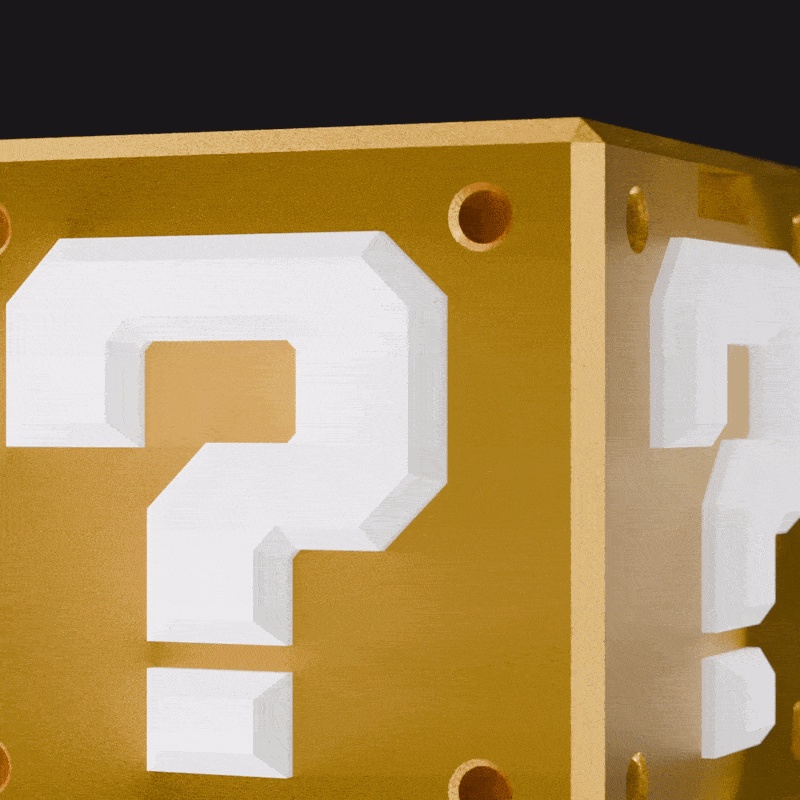 Mario Power-Up Lampe mit vielseitiger Glühbirnenbefestigung von Polymeria-1