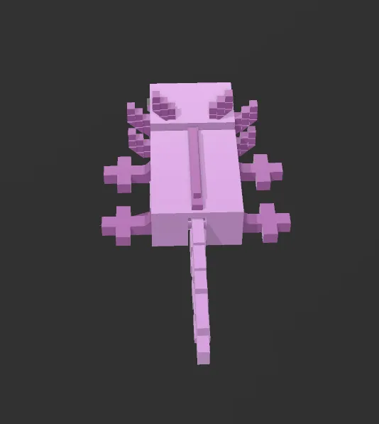 articulated Minecraft Axolotl