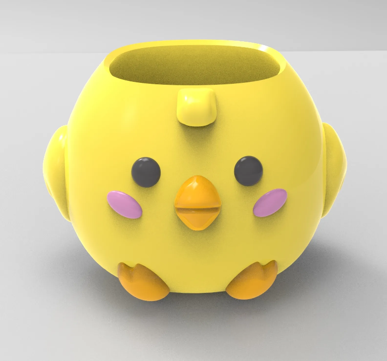 planter baby chick flower pot pencil holder STL 3MF