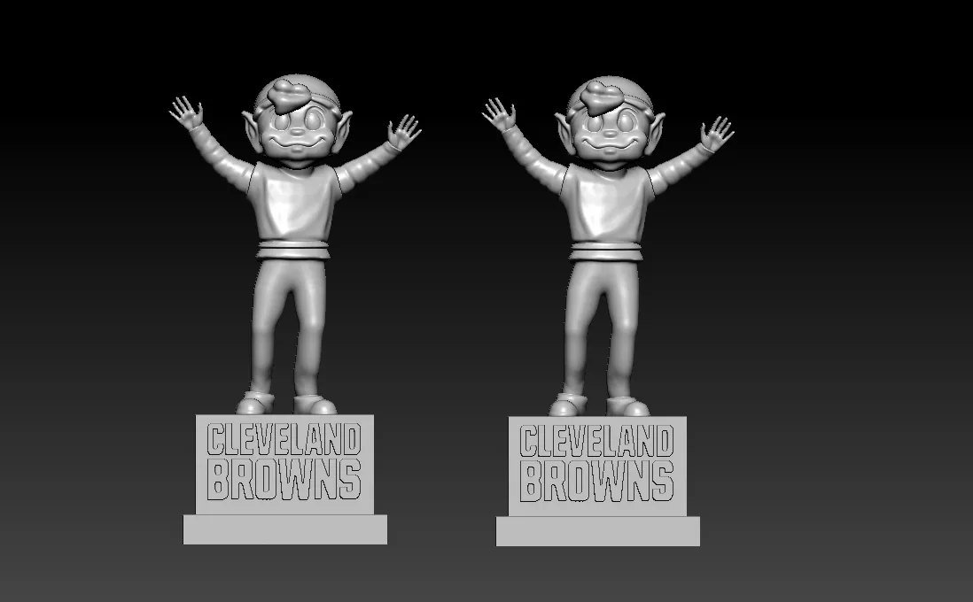 Brownie The Elf - Cleveland Browns mascot statue - 3d print