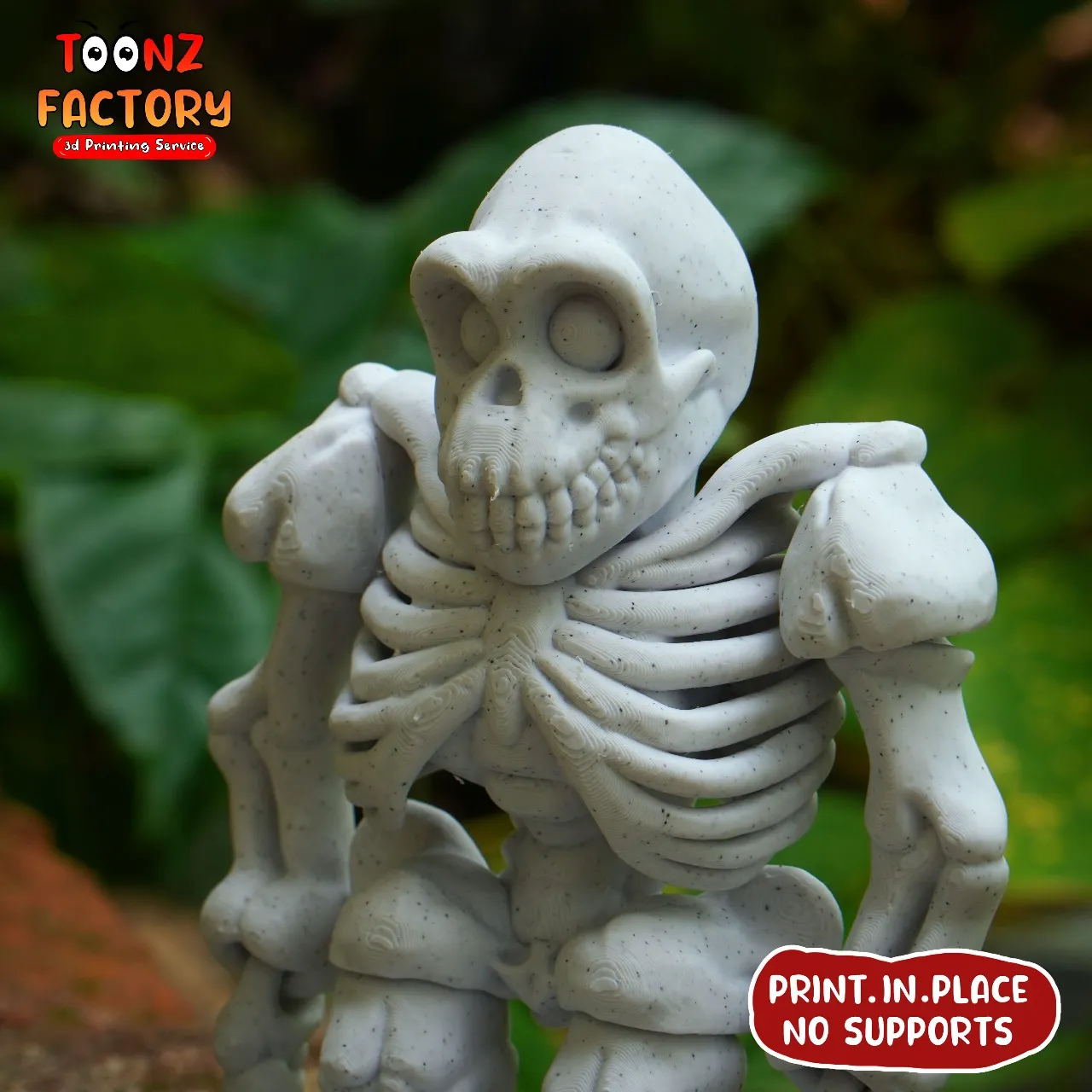 PRINT-IN-PLACE CUTE FLEXI BIGFOOT SKELETON