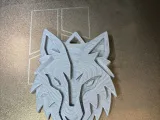 Wolf Head Keychain 3D Print Model-4
