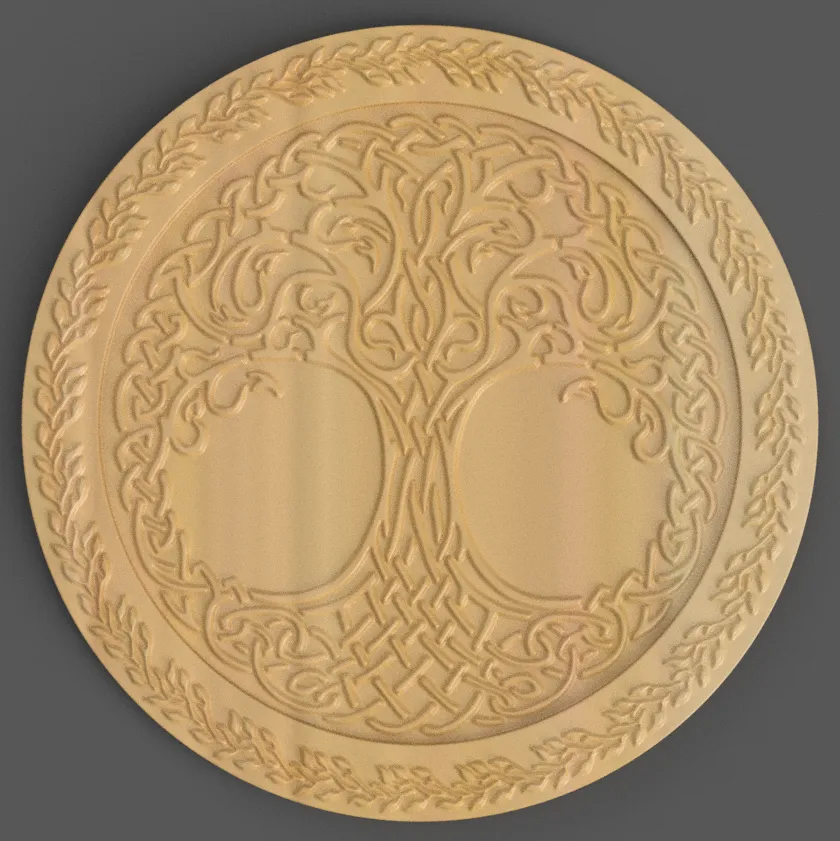 celtic tree coaster - wall decor - table top stl