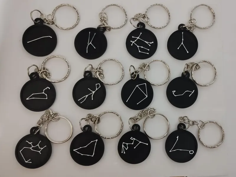 Zodiac constellations keychain pack