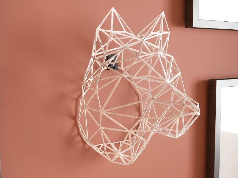 Polygon 3D Wolf Head