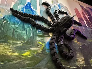 Flexi Steampunk Octopus Long Tentacles (Spiral, Articulated