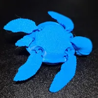 Cute Articulated Sea Turtle, print in place, no supports-5