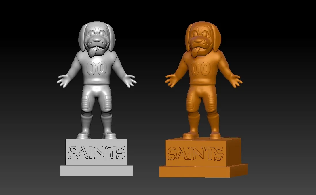 NFL - New Orleans Saints Mascot Gumbo Statue - 3d print