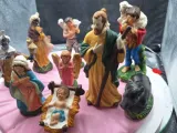 10 figurines baby jesus,mary,joseph,donkey wise man 1 AND 2-2