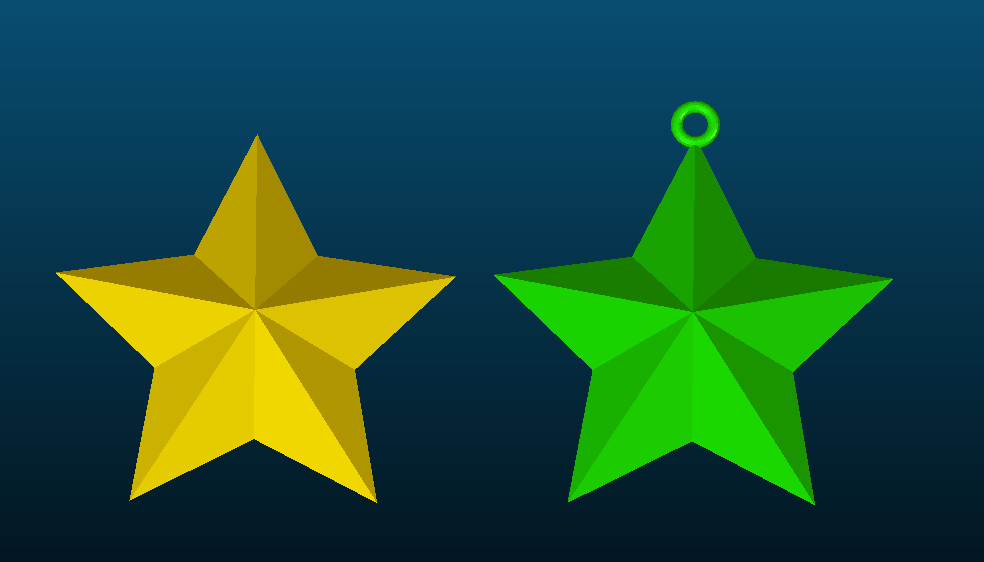 Christmas Star Ornament with or without Ring